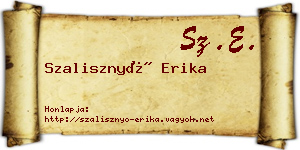 Szalisznyó Erika névjegykártya